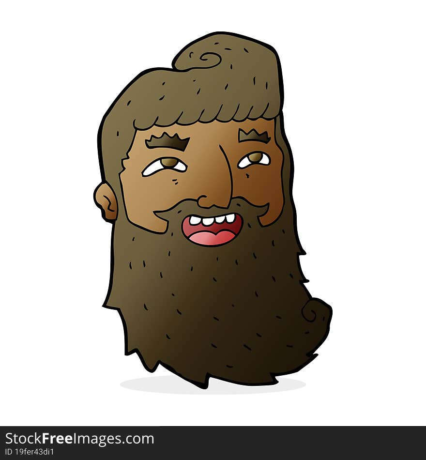 cartoon laughing bearded man