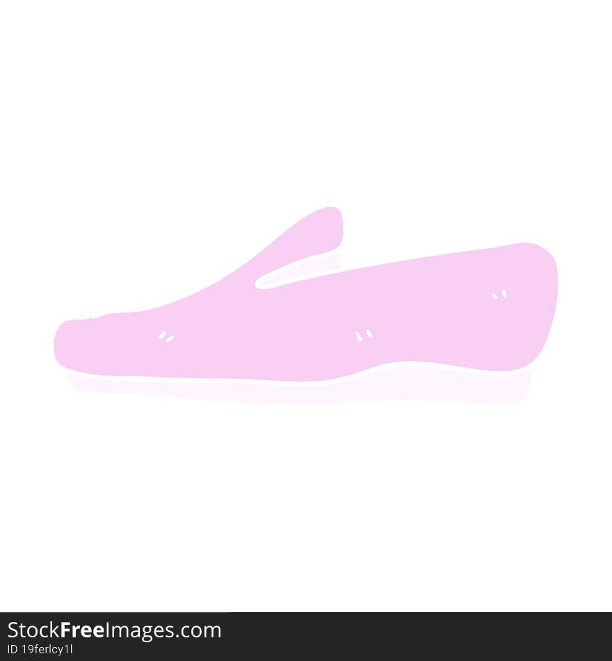 flat color illustration of slipper. flat color illustration of slipper