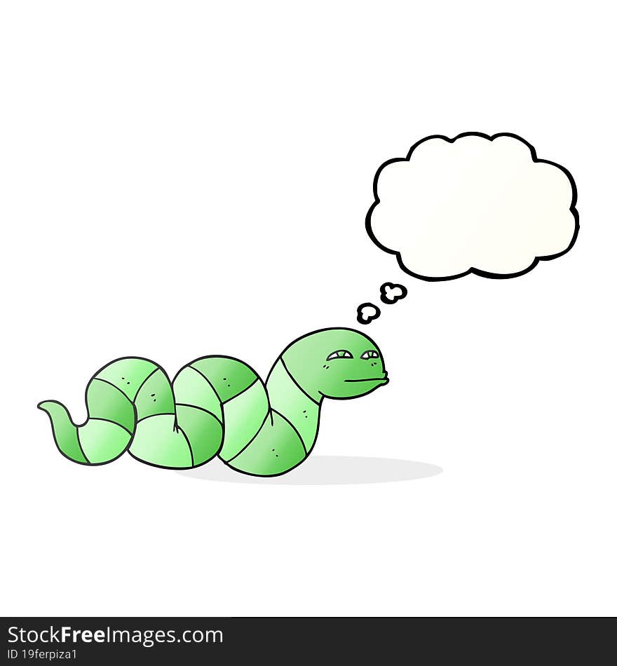 thought bubble cartoon snake