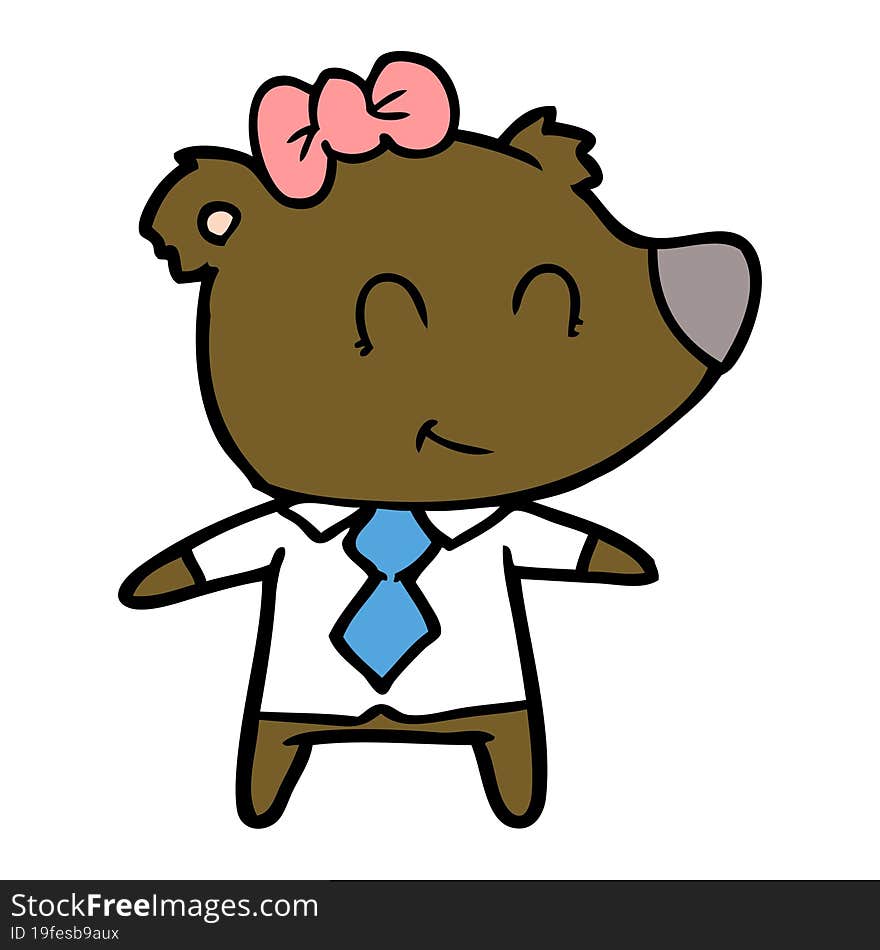 female bear in work clothes. female bear in work clothes