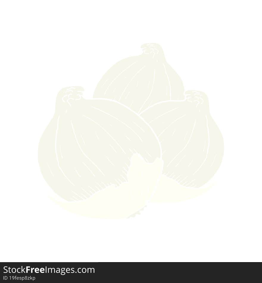 flat color illustration of onions. flat color illustration of onions