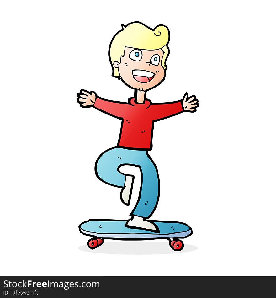 cartoon skater boy