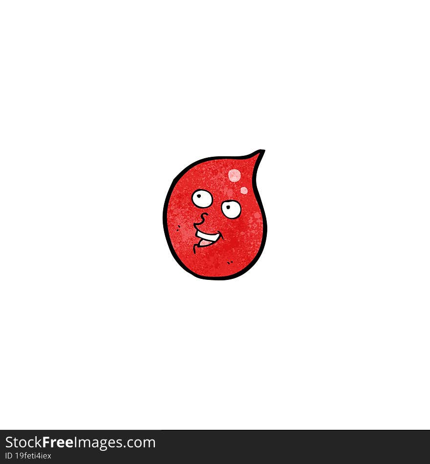 happy cartoon blood drop