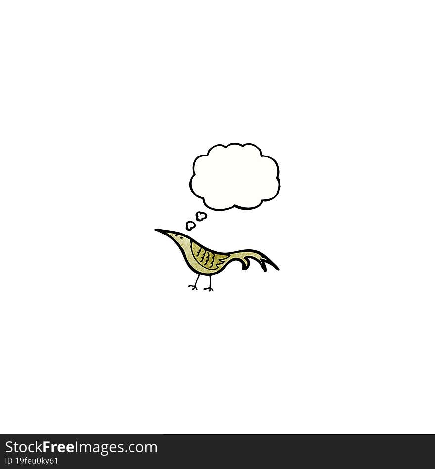 cartoon bird with speech bubble