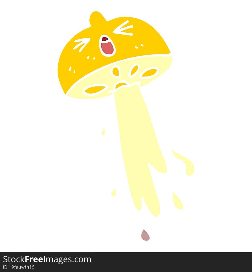 cartoon doodle squirting lemon