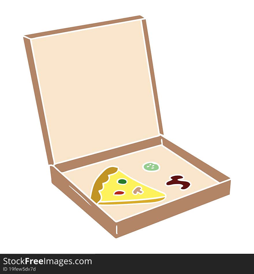 cartoon doodle of a slice of pizza