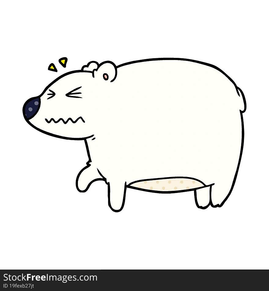 annoyed polar bear cartoon. annoyed polar bear cartoon