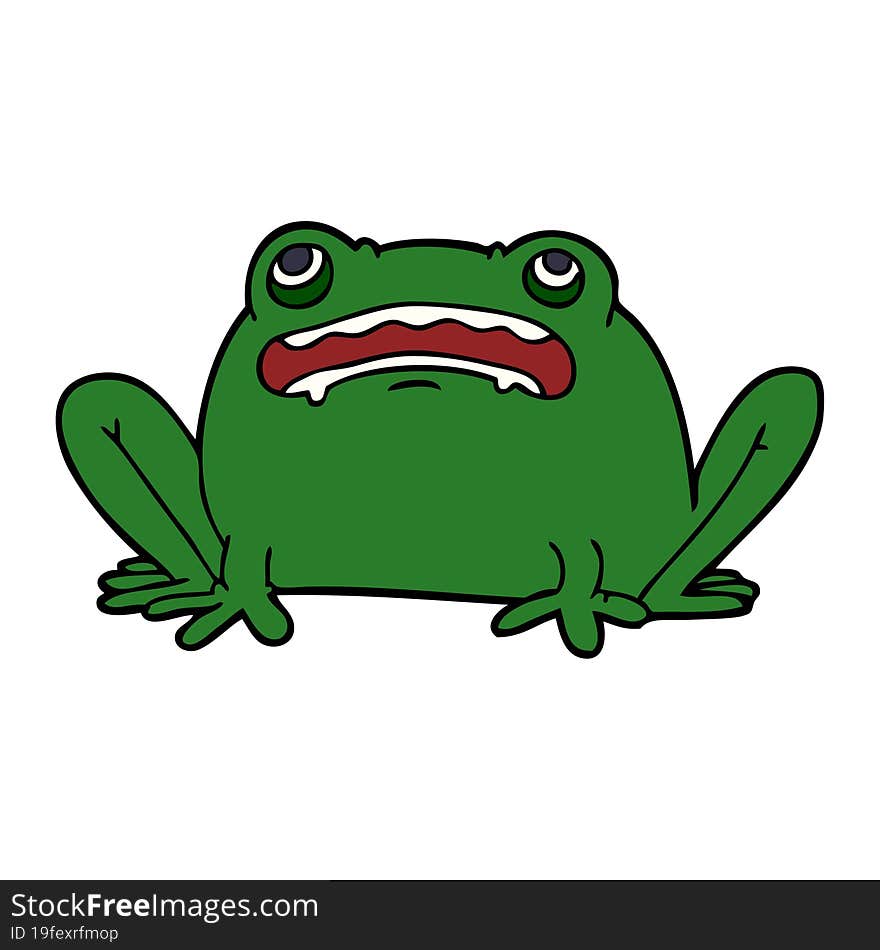 Cartoon Doodle Frog