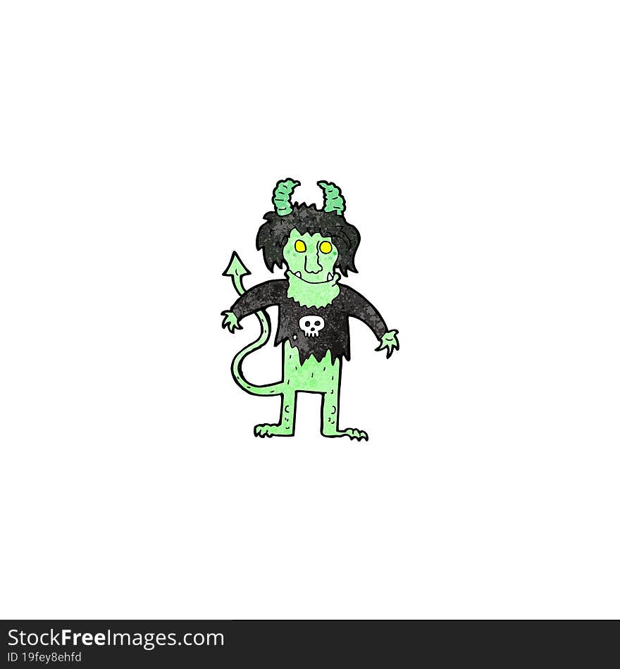 cartoon rock monster