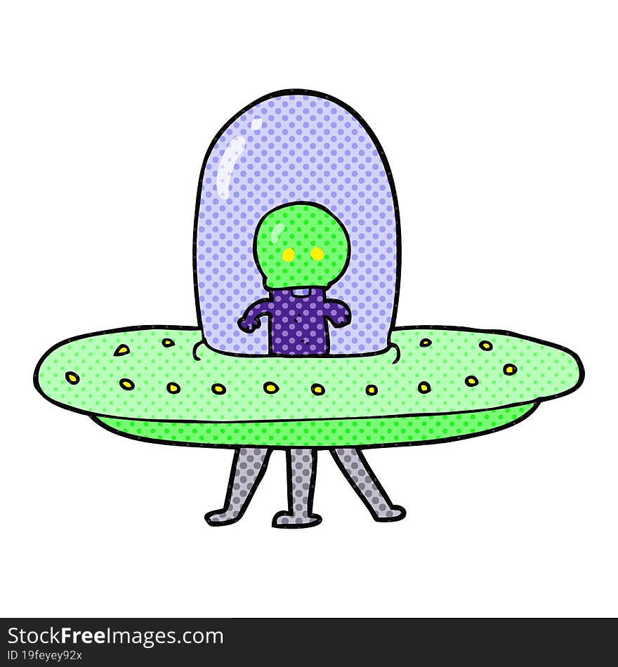 cartoon flying saucer