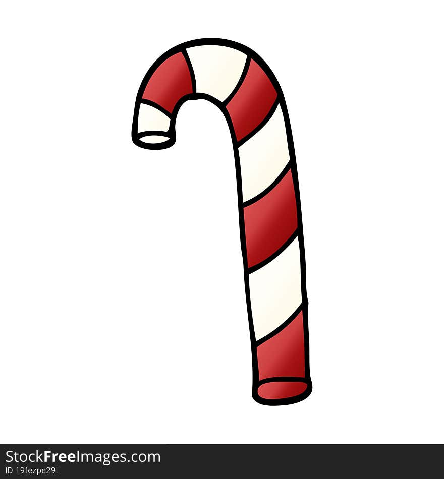 Cartoon Doodle Striped Candy Cane