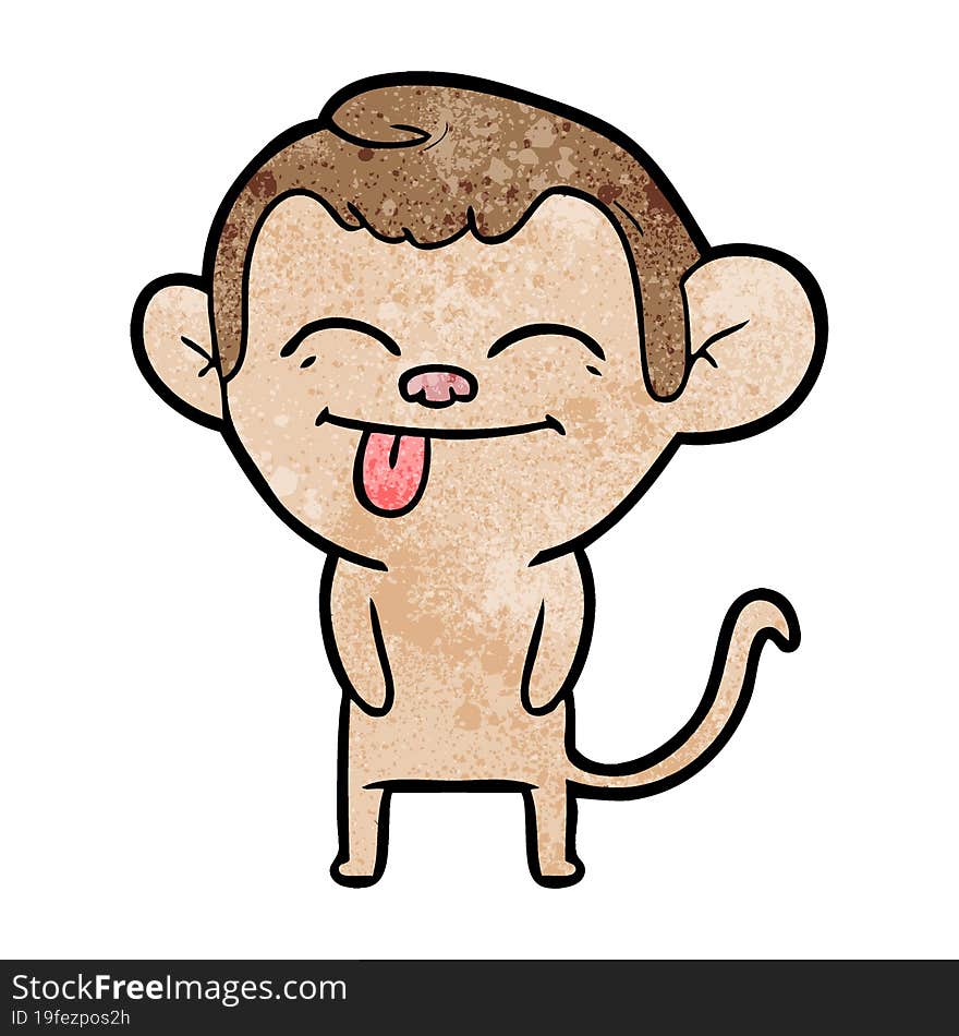 funny cartoon monkey. funny cartoon monkey