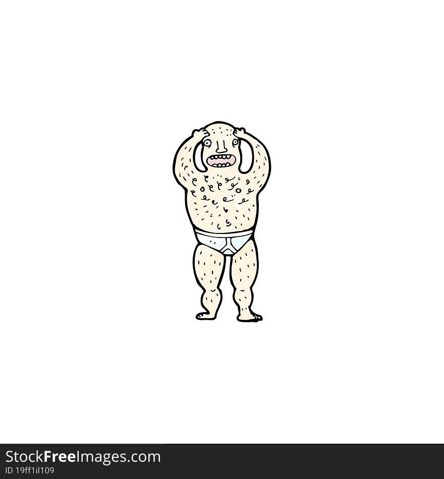 Cartoon Hairy Man