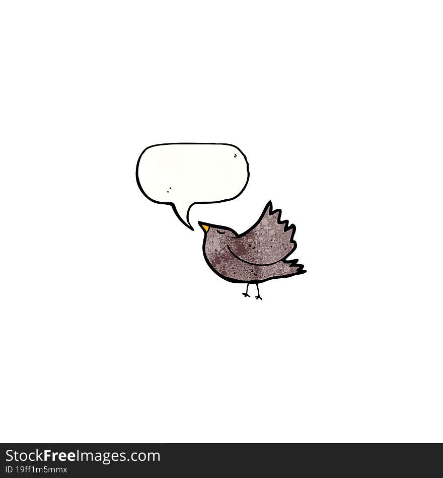 cartoon bird singing