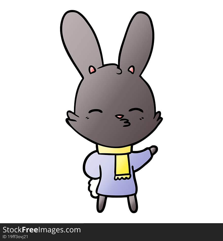 curious bunny cartoon. curious bunny cartoon