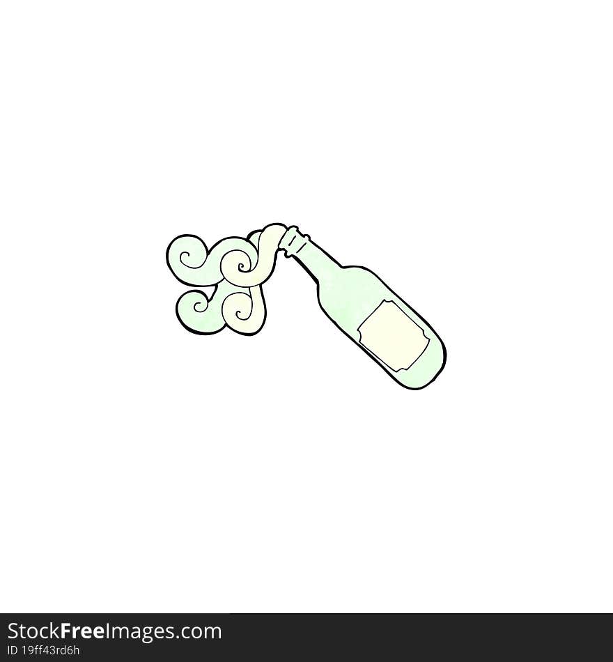 cartoon pouring white wine