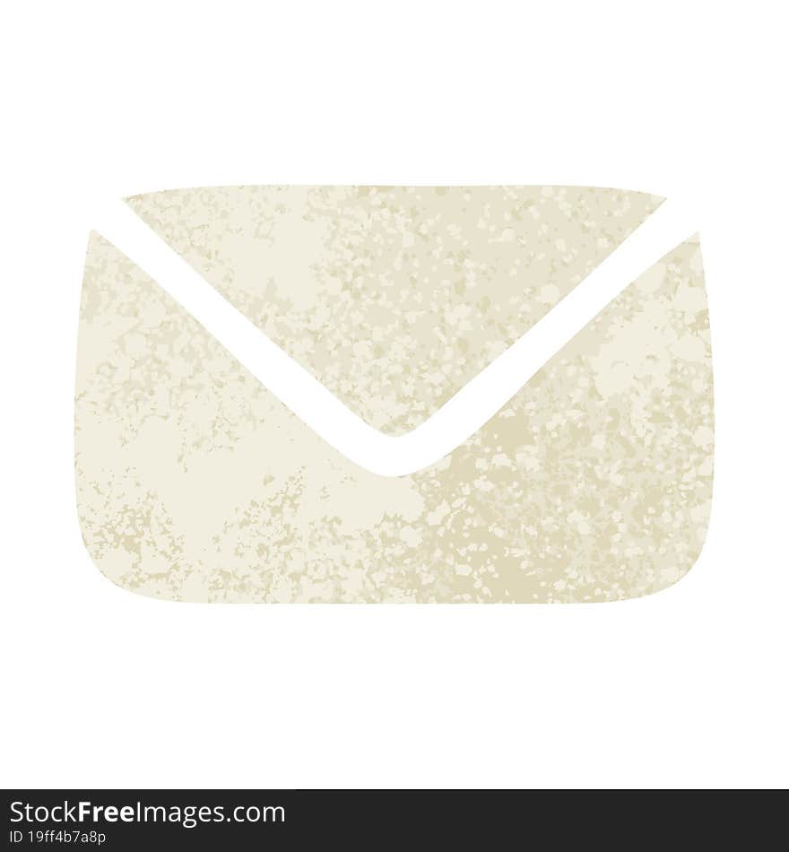 retro illustration style cartoon of a paper envelope