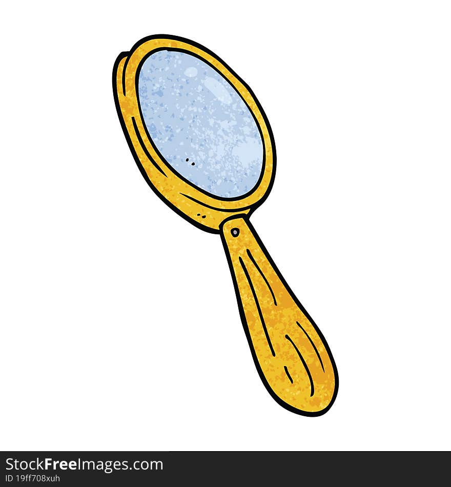 cartoon doodle magnifying glass