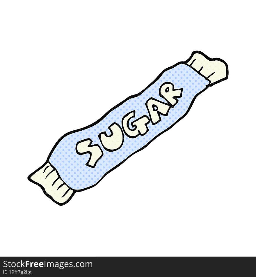 cartoon packet of sugar