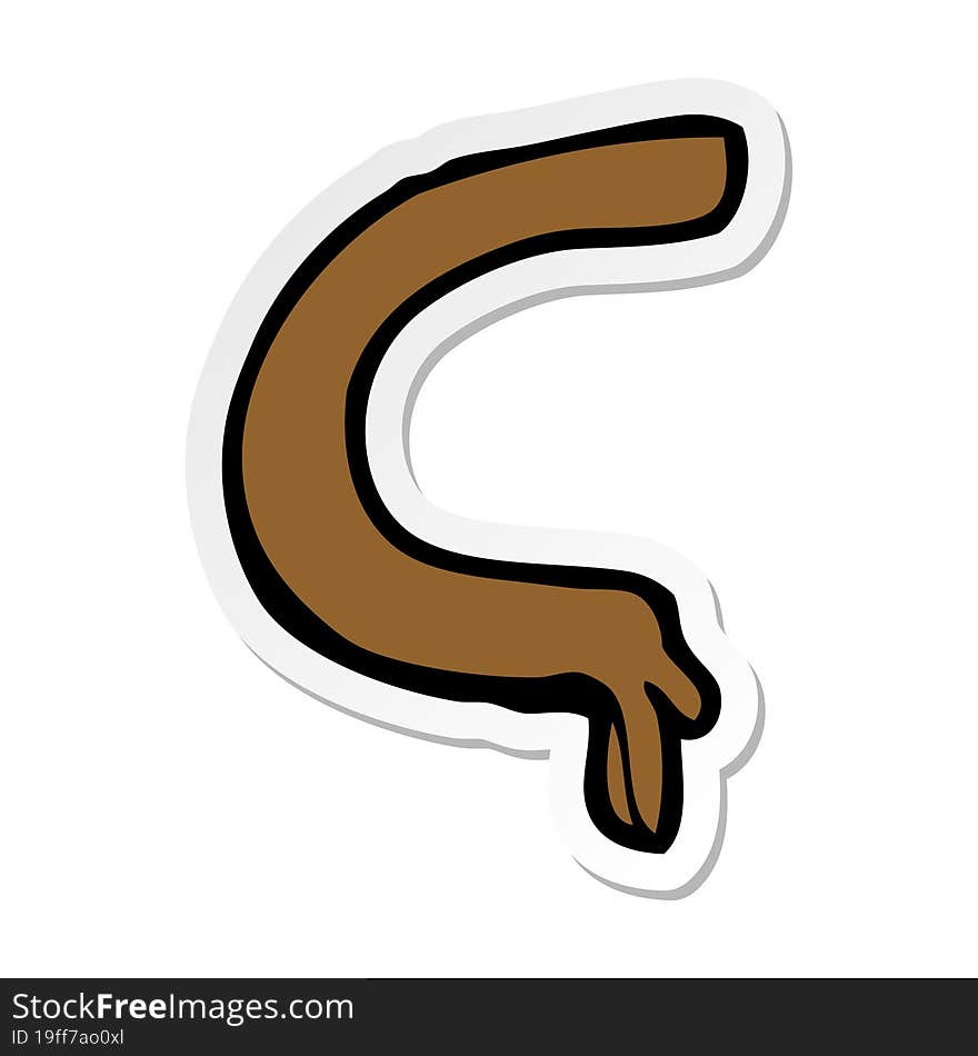 sticker of a cartoon arm