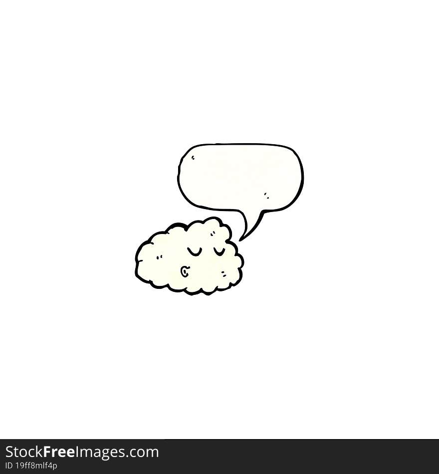 Cartoon Cloud With Speech Bubble