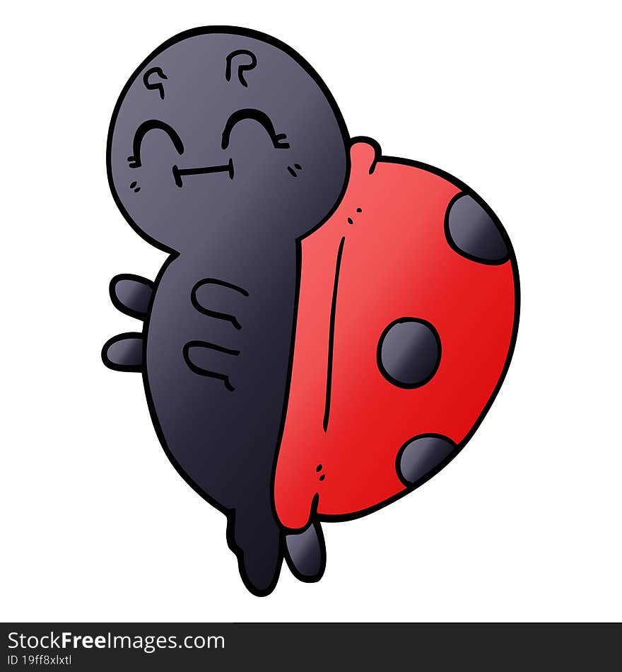 cute cartoon doodle ladybug