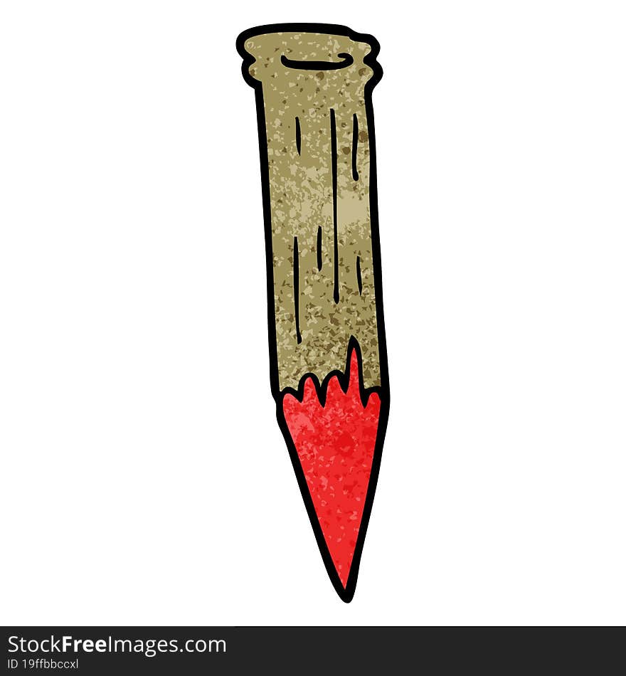 Cartoon Doodle Bloody Vampire Stake