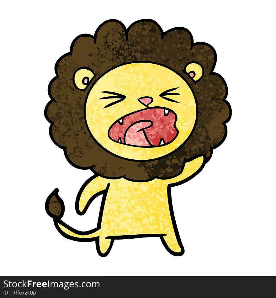 cartoon angry lion. cartoon angry lion