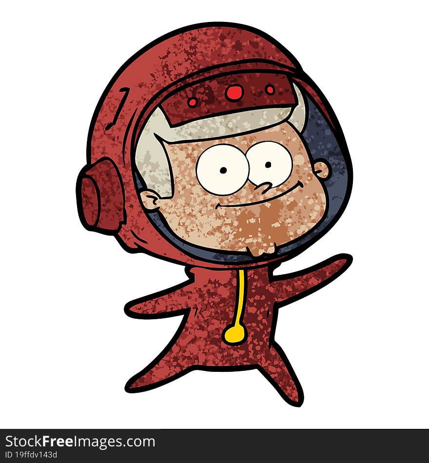 happy astronaut cartoon. happy astronaut cartoon