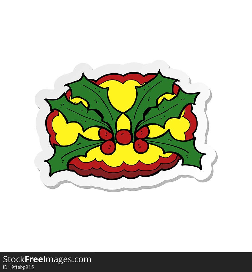 Sticker Of A Cartoon Holly Symbol