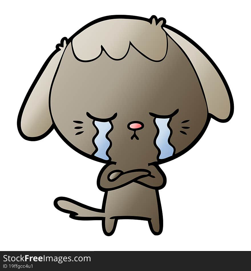 cartoon crying dog. cartoon crying dog