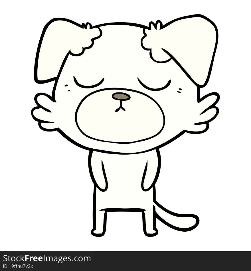 cute cartoon dog. cute cartoon dog