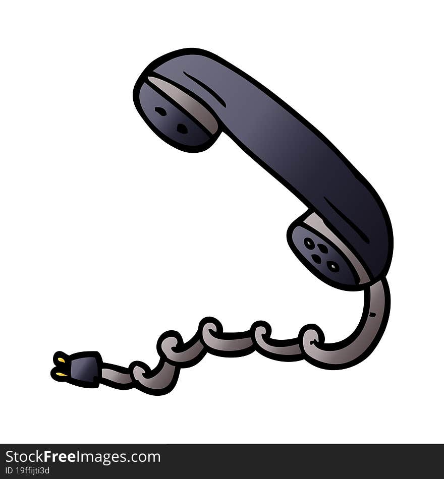 cartoon doodle phone handset