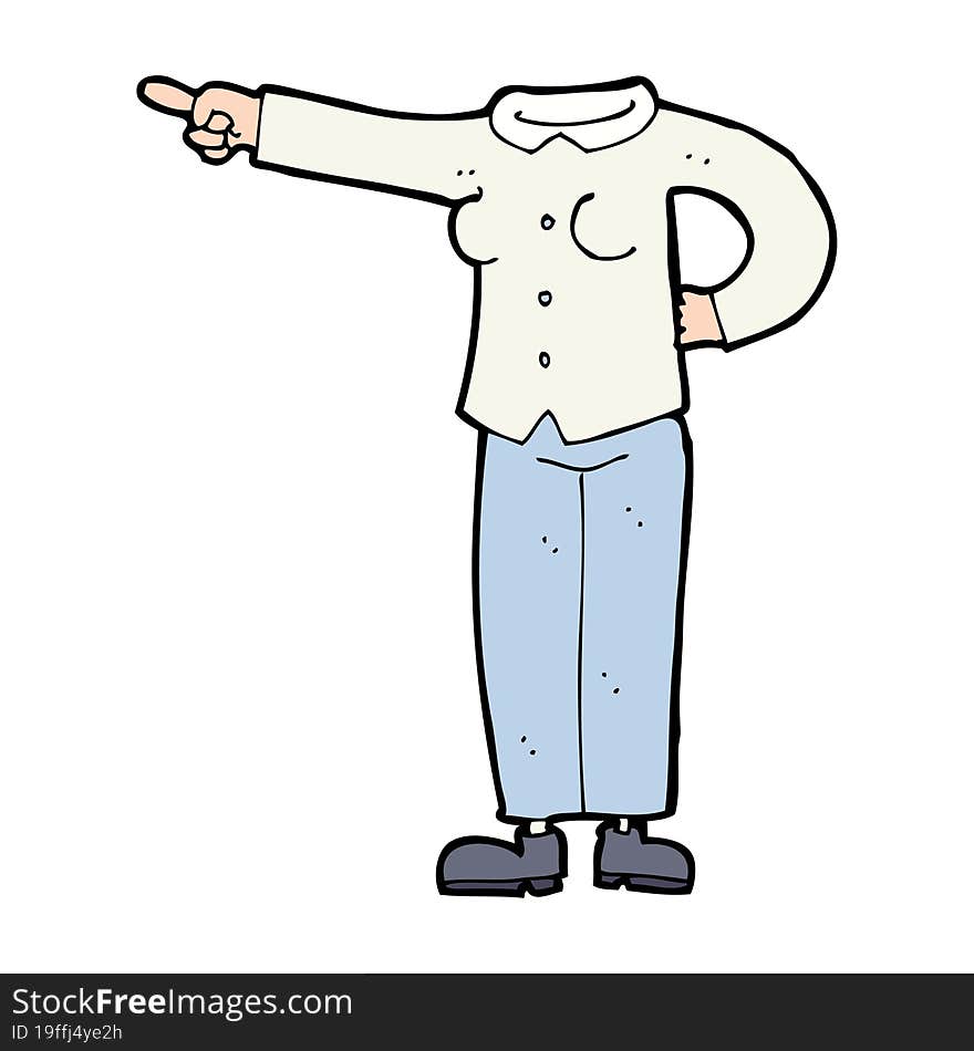 Cartoon Pointing Body (mix And Match Cartoons Or Add Own Photo