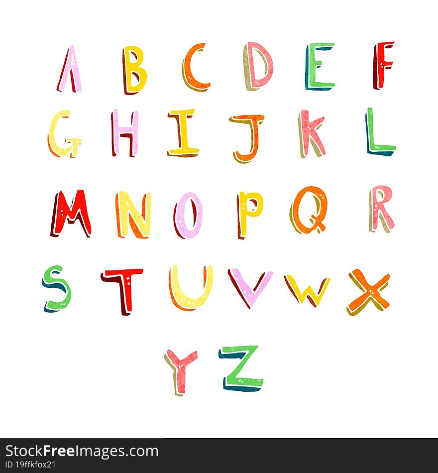 cartoon alphabet