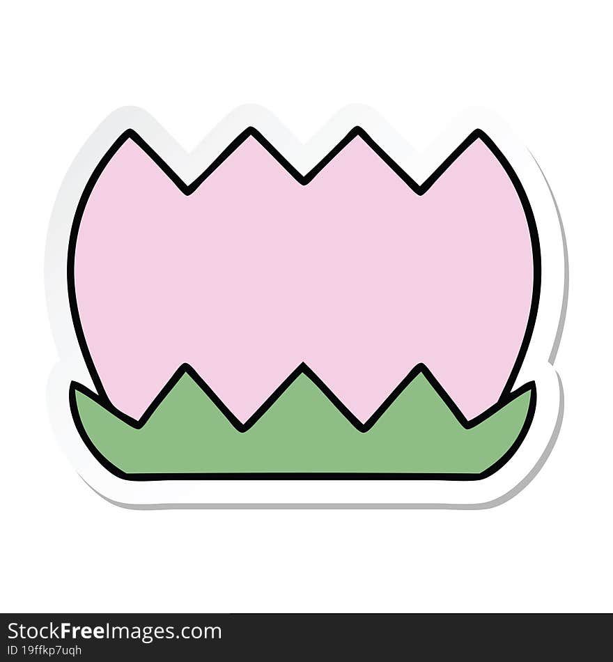 sticker of a cute cartoon flower