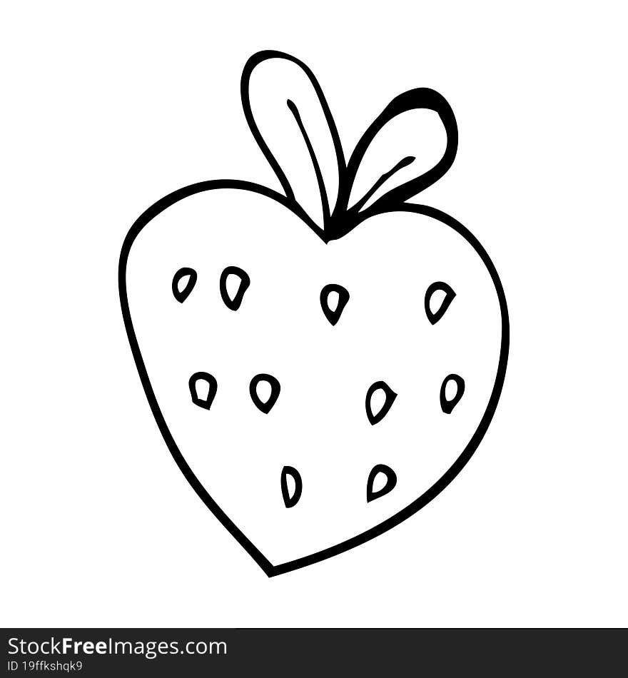 line drawing cartoon strawberry fr