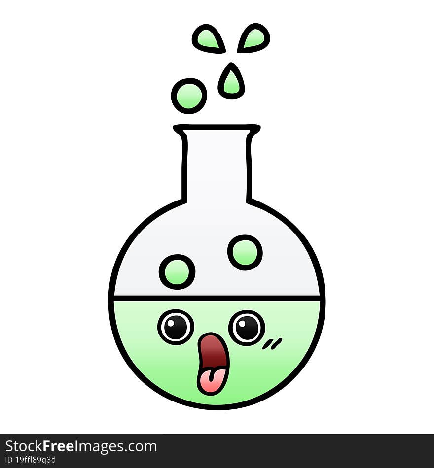 gradient shaded cartoon of a test tube