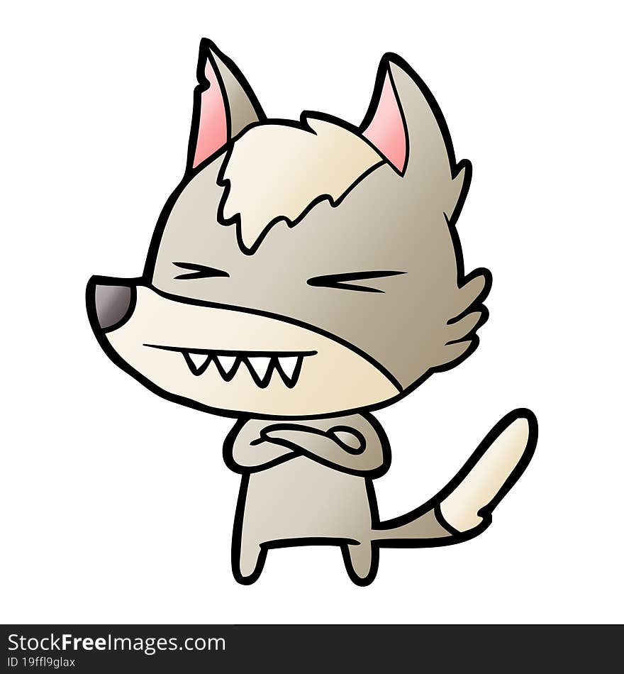 angry wolf cartoon. angry wolf cartoon