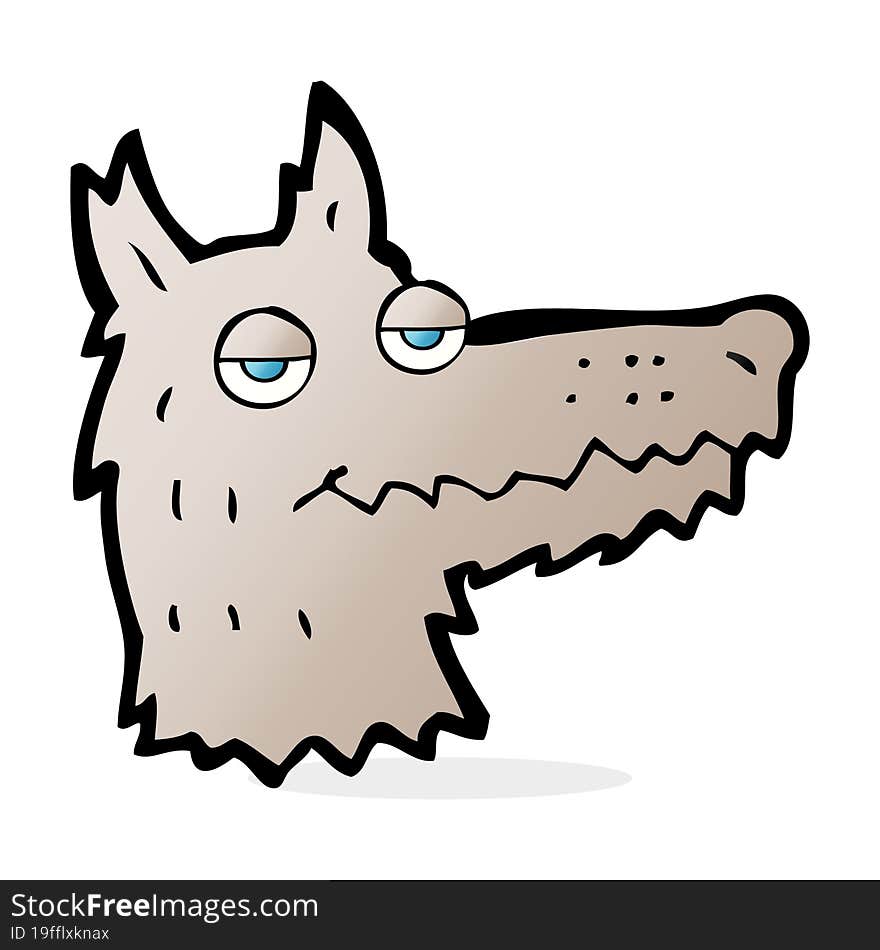 Cartoon Wolf Head