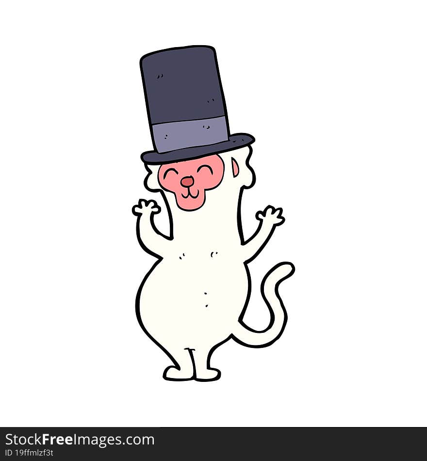 Cartoon Monkey In Top Hat