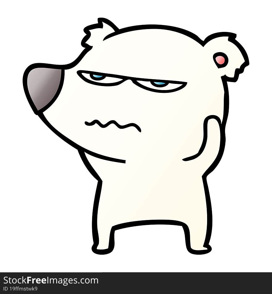 angry bear polar cartoon. angry bear polar cartoon