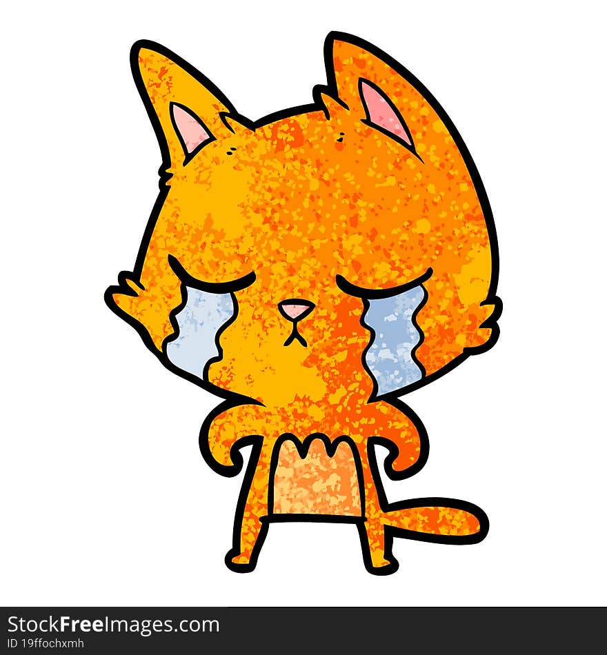 crying cartoon cat. crying cartoon cat