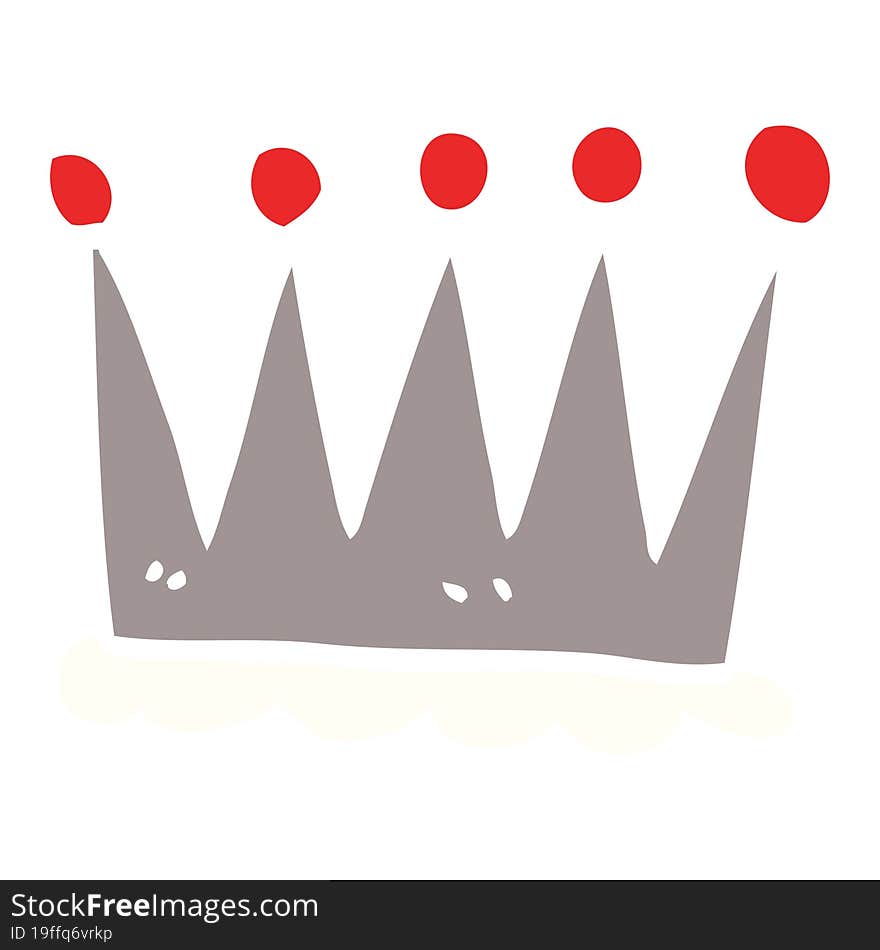 cartoon doodle crown symbol