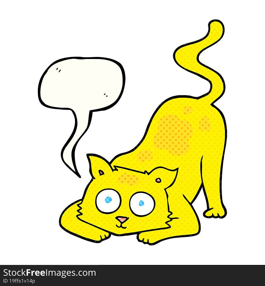 comic book speech bubble cartoon cat