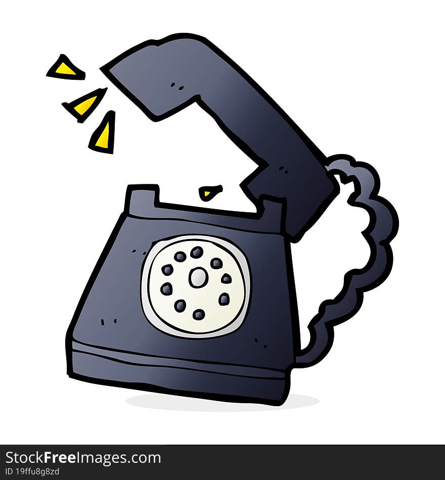 Cartoon Ringing Telephone