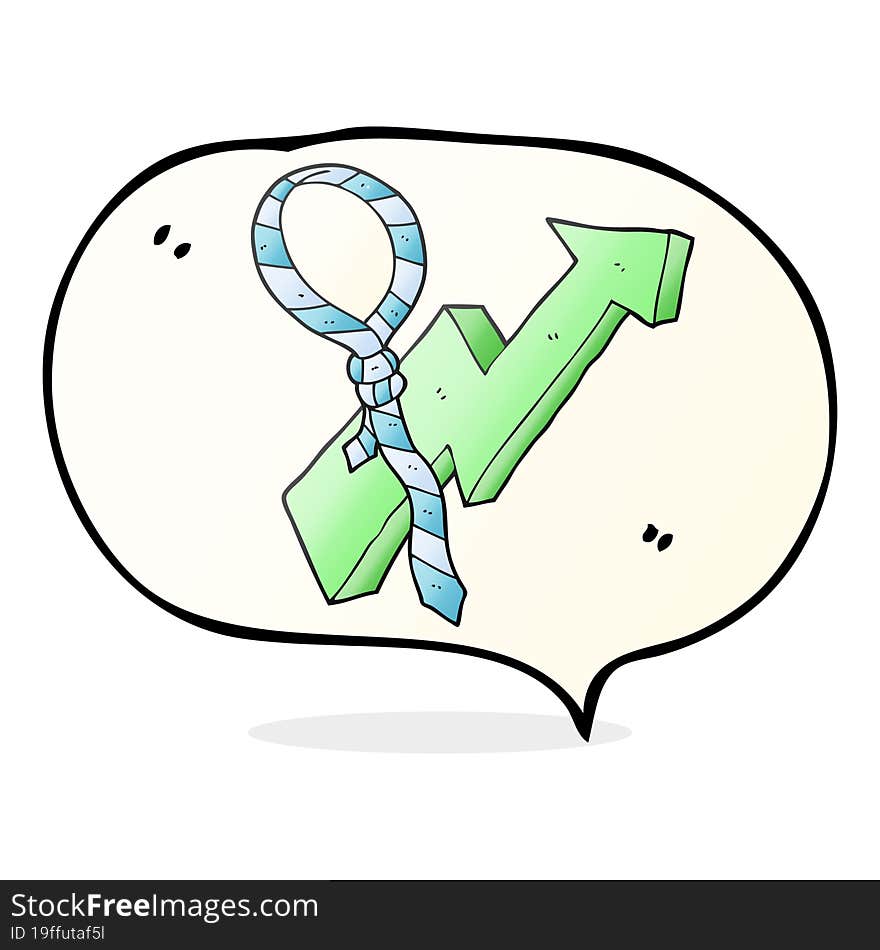 speech bubble cartoon work tie and arrow progress symbol