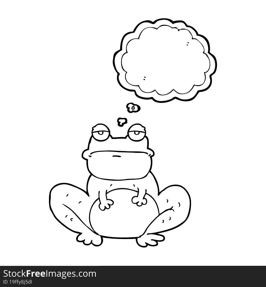 thought bubble cartoon frog