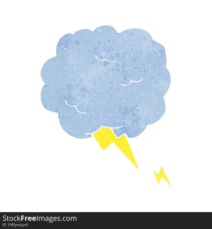 cartoon thundercloud symbol