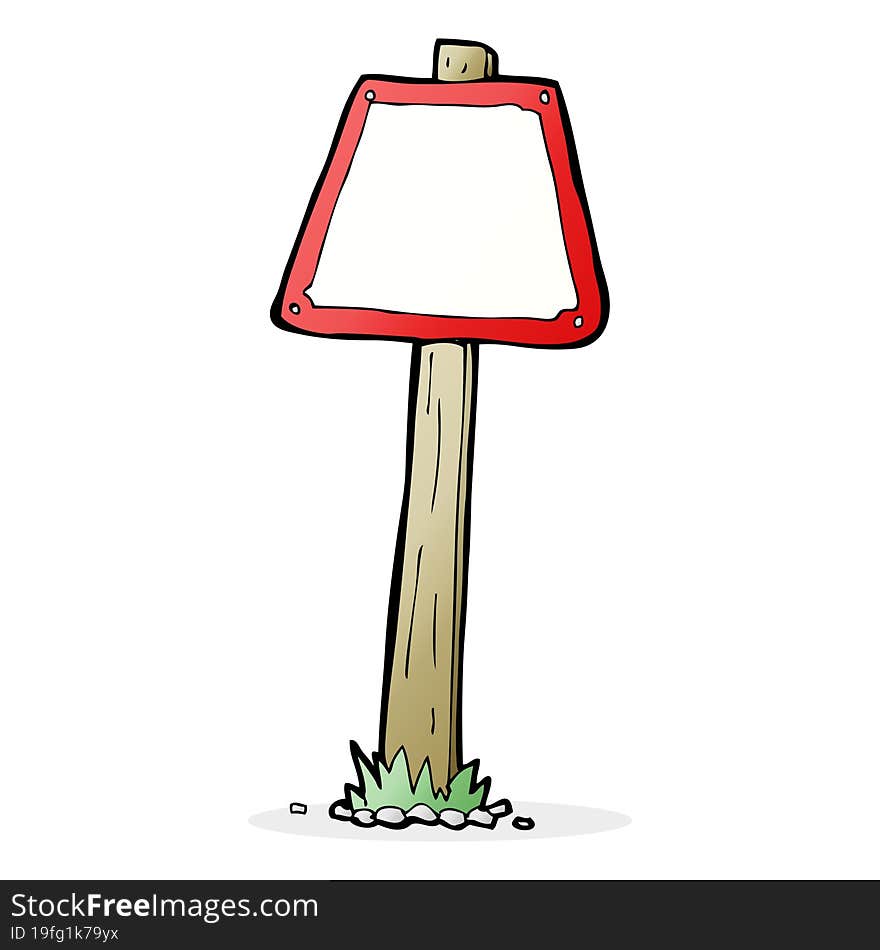 Cartoon Road Sign